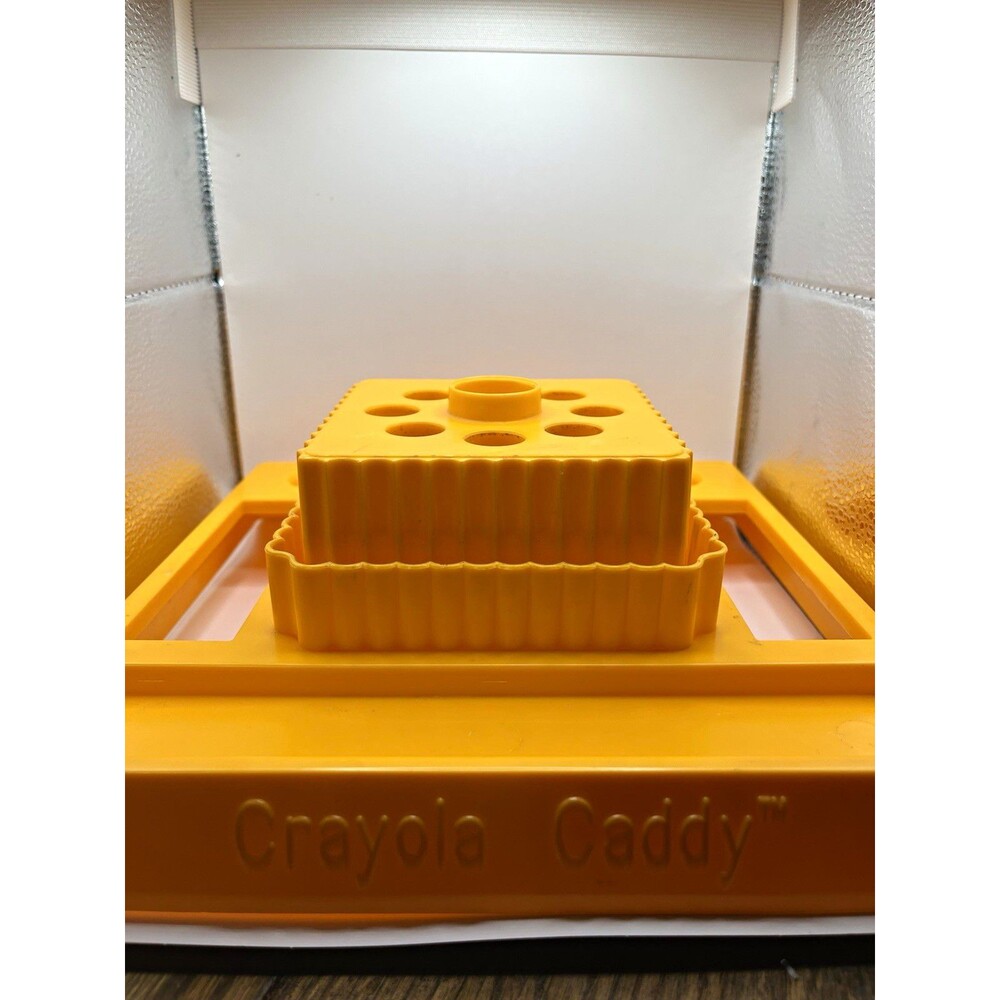 Crayola Caddy Yellow Plastic Crayon Holder Caddy Tray Binney & Smith